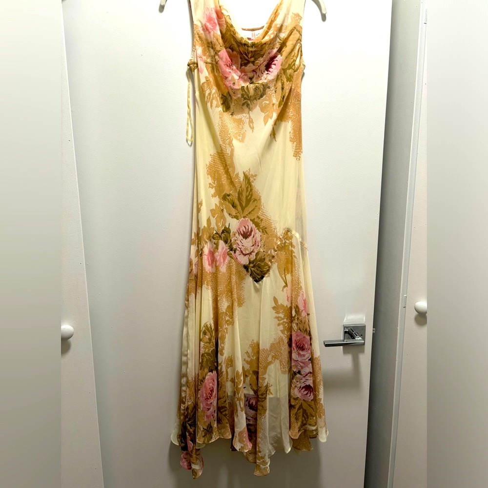 90’s Newport News vintage maxi tank dress, cowl neck, size 6, runs small